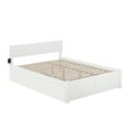thumbnail image 6 of AFI Orlando King Solid Wood Platform Bed with Footboard and Twin-XL Trundle in White, 6 of 8