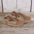 thumbnail image 3 of Orthopedic Wedge Sandals for Women Open Toe Slides Fashion Bohemia Embroidery Slip on Beach Shoes Comfortable Slip on Summer Slippers Brown Size 8.5, 3 of 5