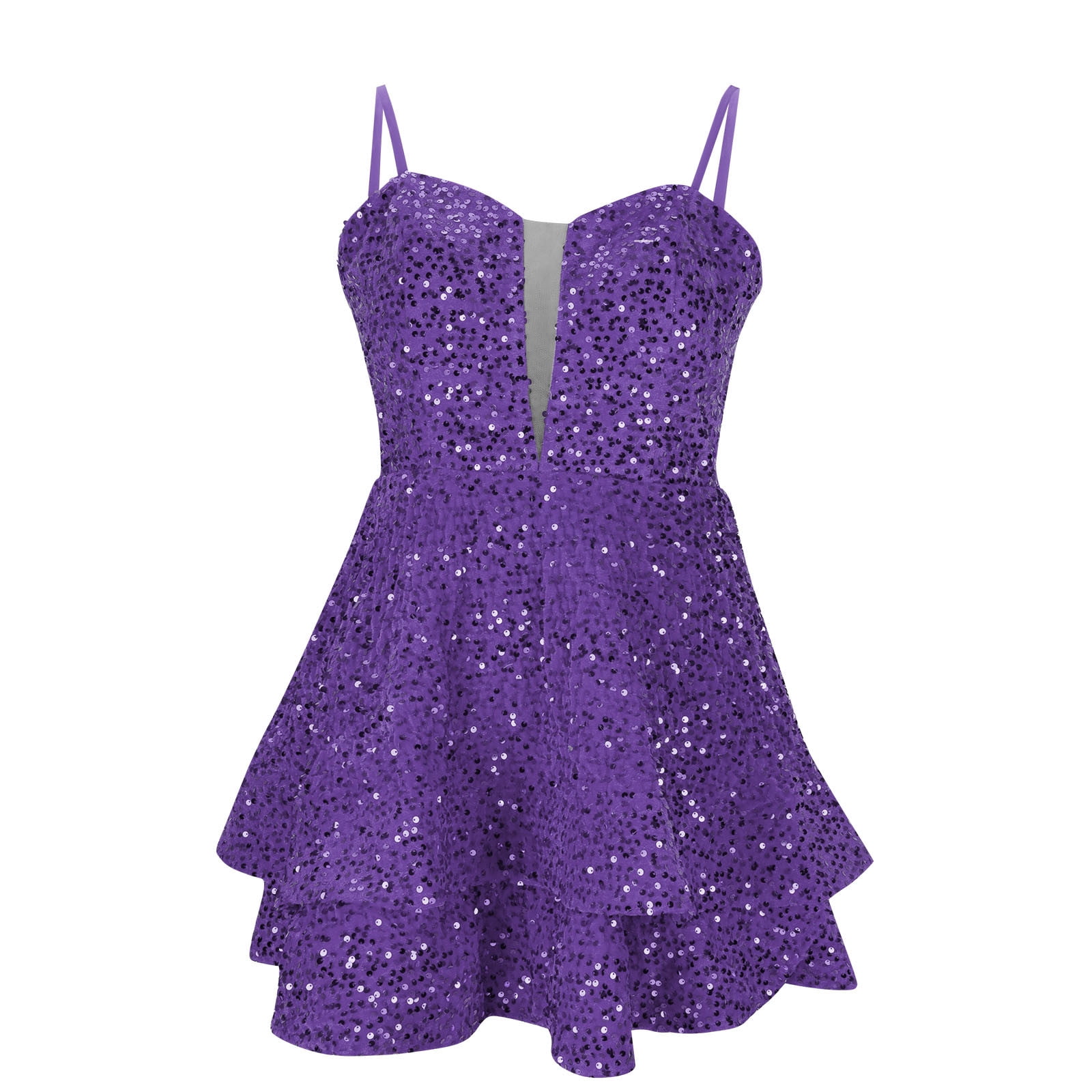 fitted lace wedding dress Purple Sequin A-line Short Homecoming Dress – Dressesforparty