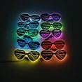 thumbnail image 6 of 10pcs LED light up Heart Sunglasses luminous Cute Glasses lovely glowing goggles for bride to be Party wedding Supplies (B-sky blue,10 pair), 6 of 7