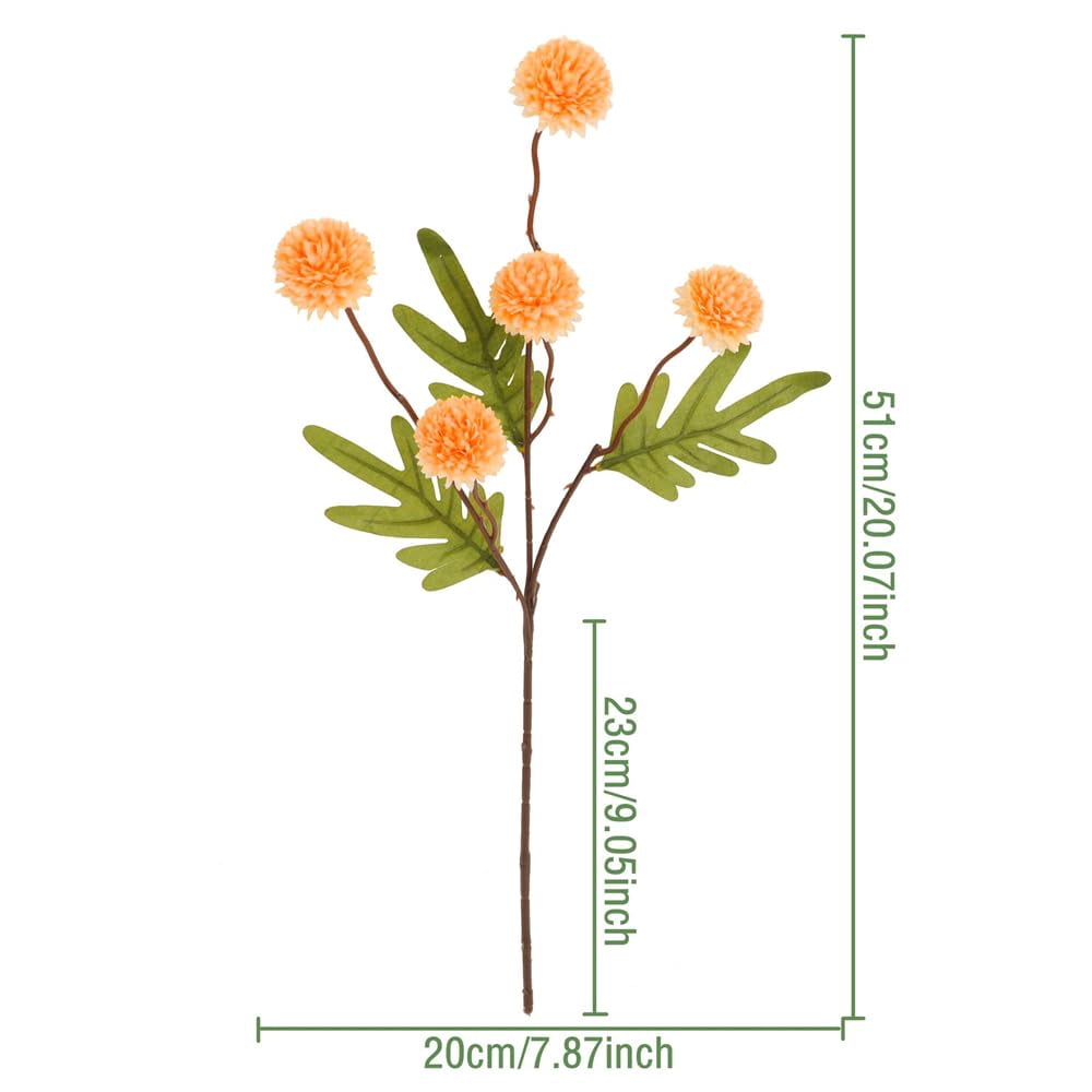 Artificial Flowers for Vases 20 Inch 10 Stems, Silk Dried Fake Mums Bouquet Indoor Faux Floral Arrangements for Decoration (White)