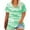 Green, variant on Hvyesh Womens Plus Size Tops Dressy Tie Dye Short Sleeve Shirts V Neck Tunic Blouses Going Out Blouses