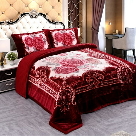 Luxury Soft Warm Flannel Fleece Microfiber Sherpa Comforter Set 3