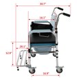 thumbnail image 4 of UBesGoo Portable 4-in-1 Bedside Commode Toilet Safety Bathroom Shower Seat Bath chair Wheelchair, 4 of 11