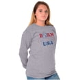thumbnail image 3 of Popeye Born in the USA Proud American Long Sleeve TShirt Men Women Brisco Brands S, 3 of 6