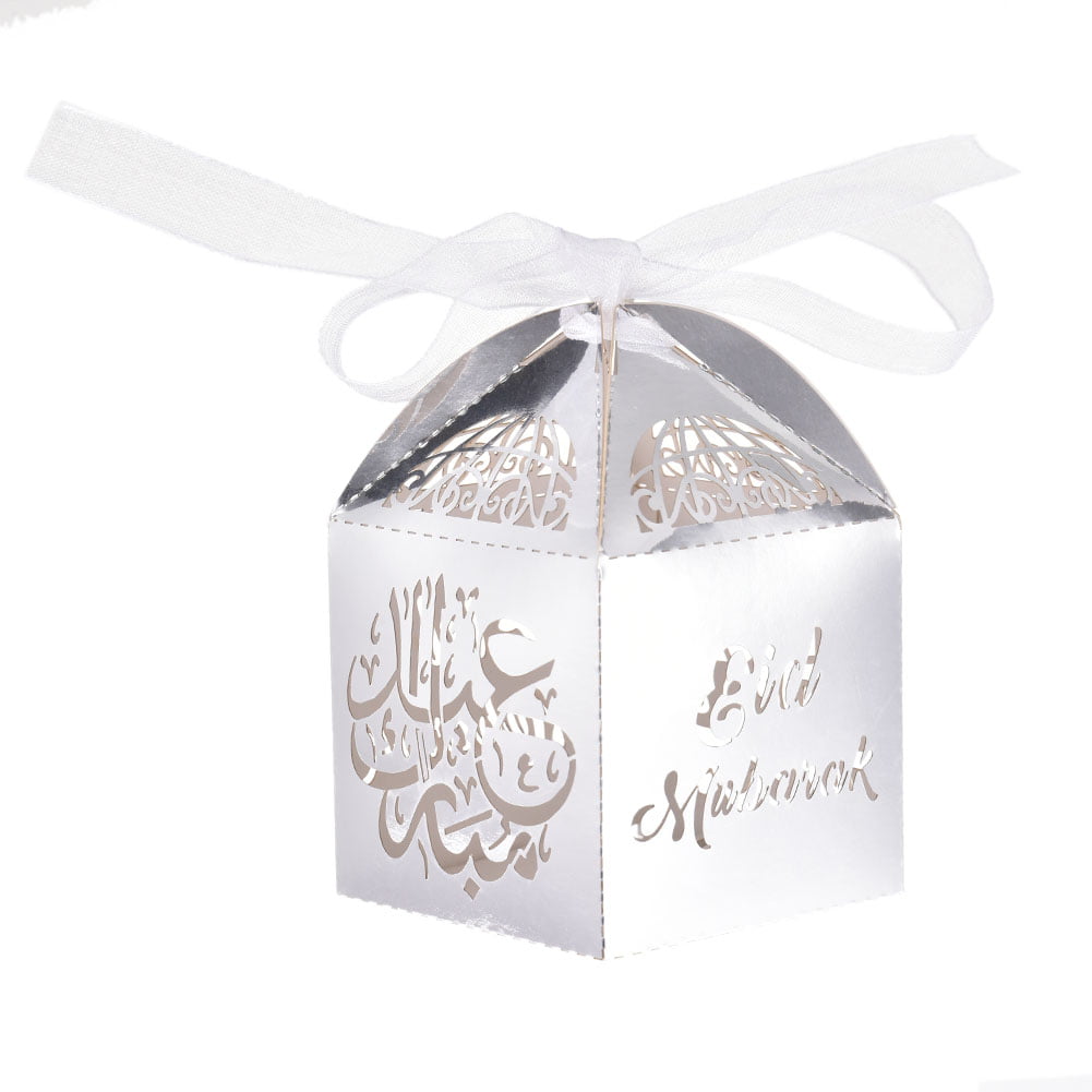 Paper Laser Cut Party Supplies Candy Box Eid Mubarak Gift Boxes Islamic Muslim 