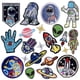 thumbnail image 1 of 21 parches bordados para planchar y coser con diseño de astronauta y planetas espaciales para ropa, 1 of 5