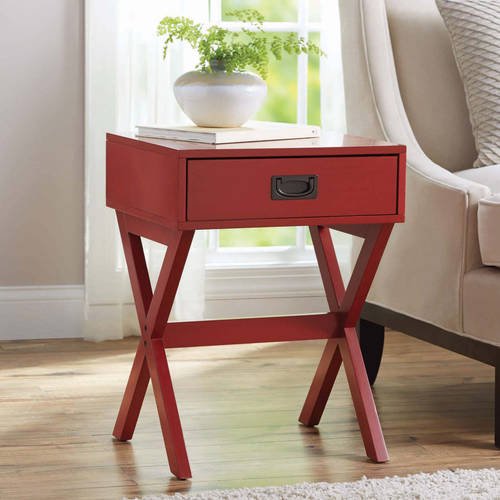 Better Homes & Gardens XLeg Accent Table with Drawer, Multiple Colors