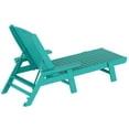 thumbnail image 6 of Afuera Living Outdoor Plastic Reclining Chaise Lounge (Set of 2) in Turquoise, 6 of 7