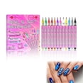 thumbnail image 1 of Nail Art Pens Set Nail Polish Pens Nail Art Drawing Graffiti Marker 12pcs/1set, 1 of 5