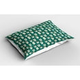 thumbnail image 2 of Ambesonne Summer Pillow Sham 2 Pack, Sunbathing Women Pattern, 26"x20", Forest Green Multicolor, 2 of 3
