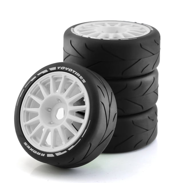 fastboy RCGOFOLLOW Durable Wheel Rims Tyre For 1/8 WRC Feishen On-Road Vehicles White