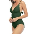 thumbnail image 2 of Anferry Women's Scalloped One-Piece Swimsuit Monokini Swimwear, 2 of 6