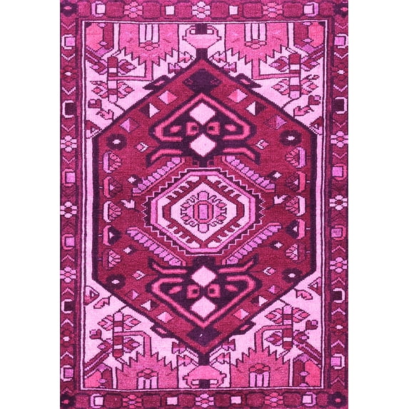 Ahgly Company Indoor Rectangle Persian Pink Traditional Area Rugs, 8' x 12'