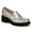 Silver, variant on Women Round Toe Platform Loafers Slip On Low Chunky Block Heels Comfortable Daily Work Pumps Shoes Size 9.5 Silver