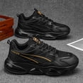 thumbnail image 5 of A Pair of Men'S Casual Sports Shoes, Black Running Shoes for Spring Youth,  Breathable Upper, Suitable for All Seasons Ultra-Lightweight Shock-Absorbing Air-Cushioned Sneakers,, 5 of 9