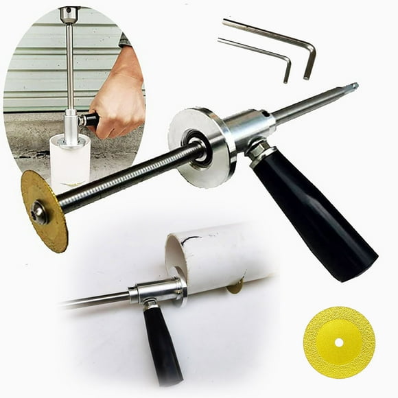 LutIedan PVC Pipe Inside Cutter PVC Pipe Cutter Tool Water Electricity Installation Kit Ergonomic Ratchet Design for Plastic Pipes Cutting Quick Adjustable Lightweight DIY Plumbing Tool