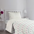 thumbnail image 3 of Ambesonne Fleur De Lis Quilted Bedspread Set 2 Pcs, Grunge Pastel Look, Twin Size, Mint Green Lilac White, 3 of 5