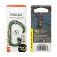 thumbnail image 6 of Nite Ize Aluminum SlideLock Carabiner - Daily Use & Lightweight Carabiner - Compact Aluminum Carabiner with Lock - Versatile Rectangular Carabiner - Size 3, Olive (4 Pack), 6 of 8
