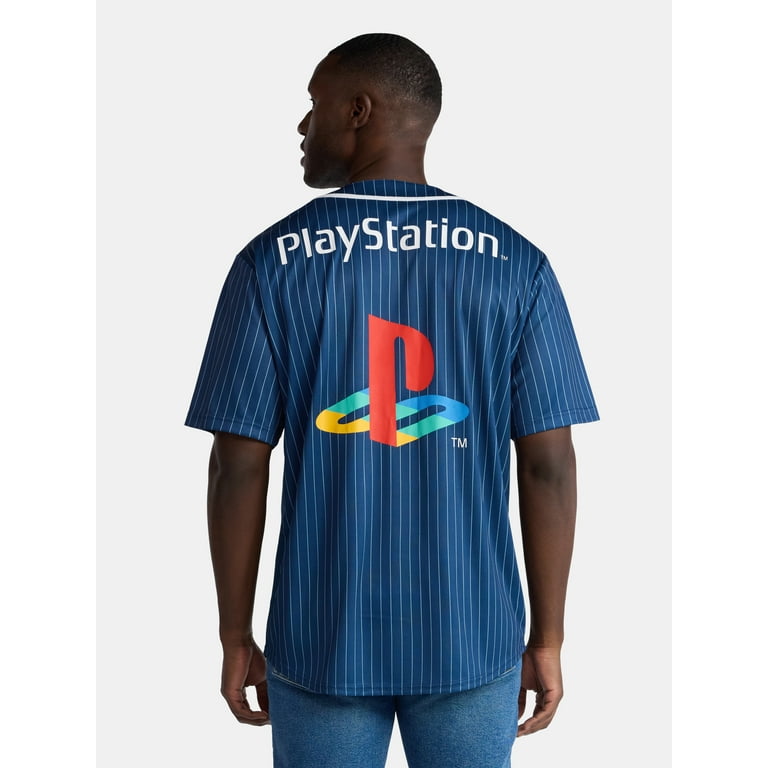 PlayStation, Men's & Big Men's Graphic Jersey, Vertical Kanji Logo