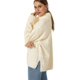 thumbnail image 4 of Suéteres de otoño para mujer Suéter de punto de cuello alto Jersey de manga larga a cuadros con abertura lateral Prendas de abrigo a cuadros Tops holgados, 4 of 5