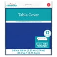 thumbnail image 6 of (6 pack) Rectangular 54" x 108" Electric Blue Plastic Table Cover, by Way To Celebrate, 6 of 7