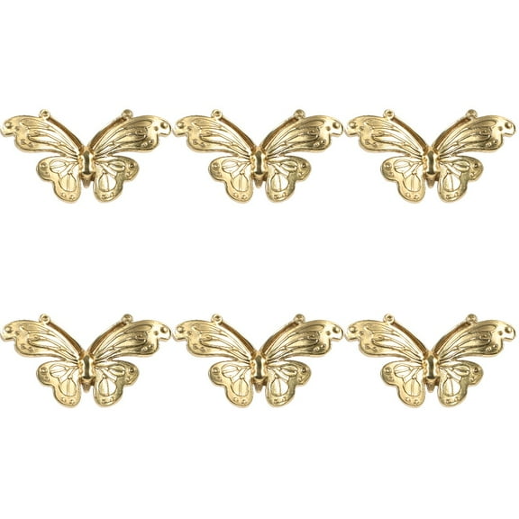 6 Count Decor Farmhouse Black Cabinet Knobs Butterfly Brass Handle