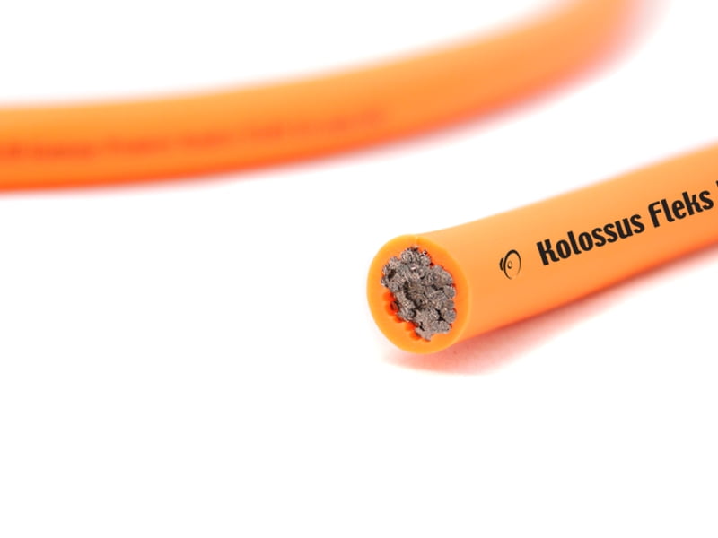 KnuKonceptz Kolossus Orange 1/0 Gauge AWG OFC Power Wire Battery Copper Cable 