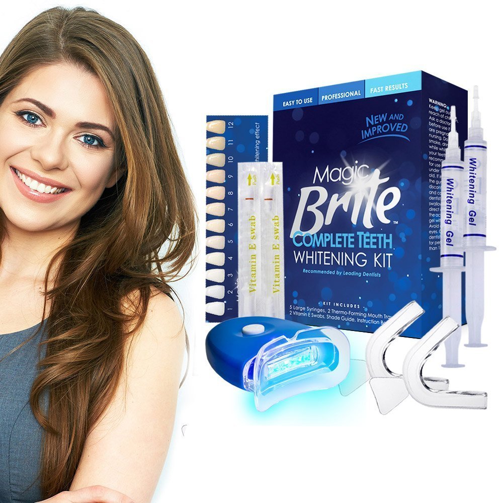 MagicBrite Complete Teeth Whitening Kit 2 Carbamide Peroxide Whitening Gel Pens with 1 LED Light At Home Whitening - image 8 of 10