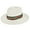 White, variant on Top Headwear Wide Brim Paper Panama Hat w/ Red and Green Rhinestone Stripe - Black