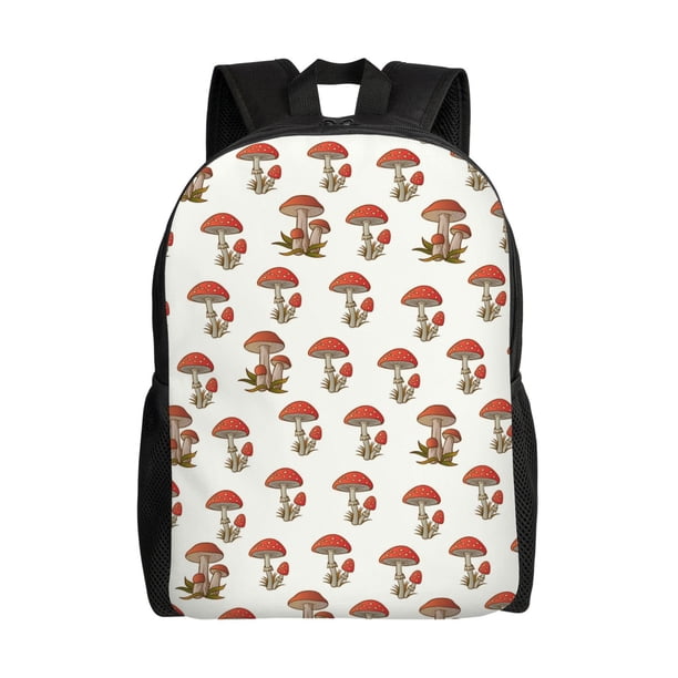 Disketp Mushroom Mochila Unisex de Apertura Lateral Completa, Mochila para Laptop para Escuela, Trabajo y Viajes