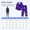 thumbnail image 4 of Daiia Dark Purple Snowflakes for Men's Long-Sleeved Pajama Set – Soft & Comfortable Sleepwear Button-Up Pajamas Cozy Lounge Wear-, 4 of 7