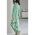 thumbnail image 6 of Cotton Women’s Pajama Set 2 Pcs Long Sleeve Pullover Top Sleepwear Long PJ Pants, 6 of 10