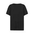 thumbnail image 4 of Sweet Home Farm V Neck T Shirts for Women Summer Tops Vacation Trendy Boho Short Sleeve Casual Loose Comfy Tunic Clothes Short Sleeve Shirts for Women Black, 4 of 5