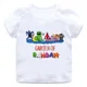 thumbnail image 5 of Camiseta de algodón con estampado de dibujos animados para niños, juego popular, Garten of Banban, ropa divertida y bonita para niñas, camiseta informal de verano para bebés y niños, mangas cortas, 5 of 5