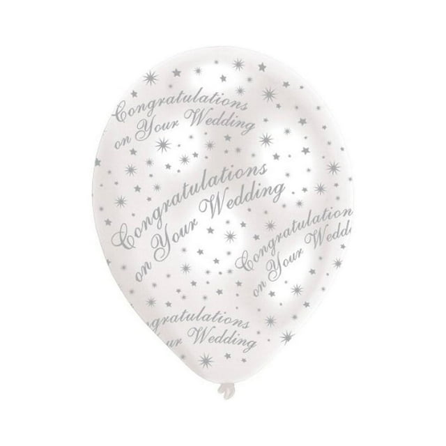 Amscan Congratulations Wedding Balloons (Pack of 6)