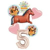 Mayflower Spirit Riding Free Party Supplies 5th Birthday Brown Horse Balloon Bouquet Decorations
