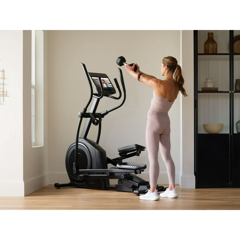 NordicTrack AirGlide iFIT enabled Elliptical for Low Impact Cardio Workouts with 14 Tilting Touchscreen