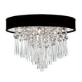 thumbnail image 2 of Dainolite 3 Light Crystal Flush-Mount w/Black Shade - Polished Chrome, 2 of 2