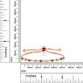 thumbnail image 3 of Gem Stone King 18K Rose Gold Plated Silver Bracelet for Women Diamond Moissanite (0.65 Cttw), 3 of 3