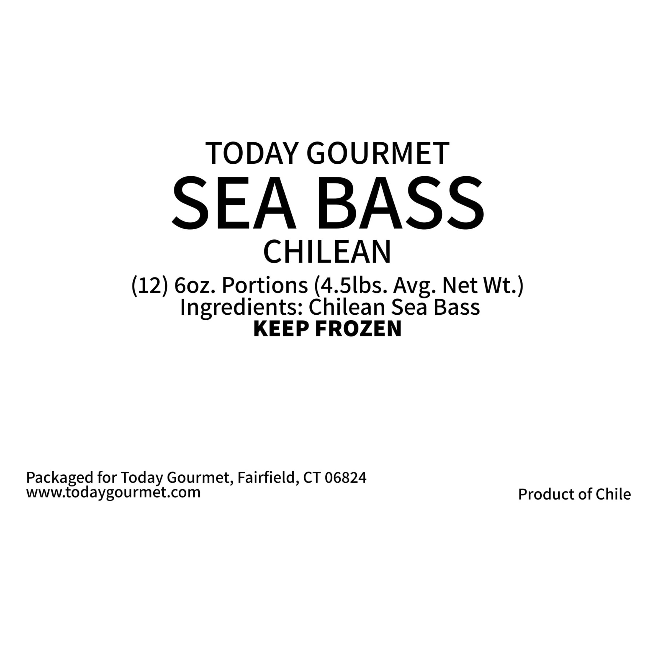 Today Gourmet Chilean Sea Bass (12) 6oz. Portions