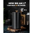 thumbnail image 7 of POLIVIAR French Press Coffee Maker, 34 Ounce Coffee Press with Real Wood Handle, Double Wall Insulation & Dual- Filter Screen, Food Grade Stainless Steel for Good Coffee and Tea (Vintage), 7 of 7