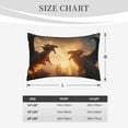 thumbnail image 4 of Sikiie Castle Cool Fire Dragon Print Plush Pillow Cover, Wrinkle-proof and Stain-resistant Pillow Protector without Pillow Core, Home Decoration-14"x20", 4 of 6