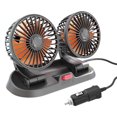 thumbnail image 1 of 24V Dual-Head Car Fan with 2-Speed Adjustment, 360° Rotatable & Multi-Angle Airflow, High-Quality ABS Material, Compact Design for Trucks, RVs, SUVs - Efficient Summer Cooling, Easy Installation,, 1 of 7