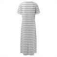 thumbnail image 5 of Kcodviy Robe Femme à Col en V Droite Robes Femme Été Ample Robe à Rayures Imprimée Robe en Tricot Robes Portefeuille pour Femmes Décontractées Été Robes Grande Taille Décontractées Robe en Lin Femme, 5 of 5