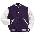 thumbnail image 1 of Varsity Jacket S Dark Purple/White, 1 of 1