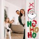 thumbnail image 4 of Colgador de puerta de Feliz Navidad, colgantes de fiesta de año nuevo, adorno de árbol de Navidad, Papá Noel, muñeco de nieve, decoración navideña para el hogar, 4 of 4