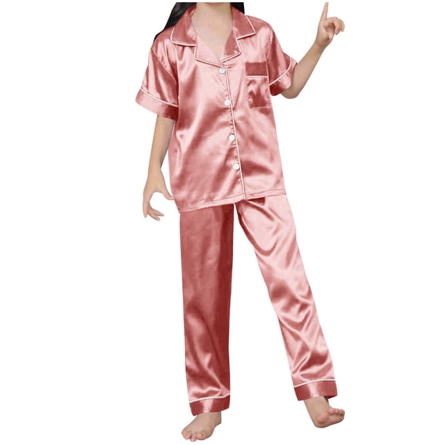 Niñas Ropa Color Sólido Manga Corta Traje de Hogar 60% Algodón 40% Lino, Invierno Bebé Niños Ropa Conjunto para Niño Pequeño