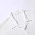 thumbnail image 2 of Men Shirt Fashion Dots Embroidery Hollow Out Mesh Lace Knitted Short-Sleeve Tops, 2 of 6