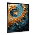 thumbnail image 4 of Designart "Desert Mirage Spiral In Gold And Turquoise IV" Abstract Spirals Picture Framed Wall Art Living Room, 4 of 5